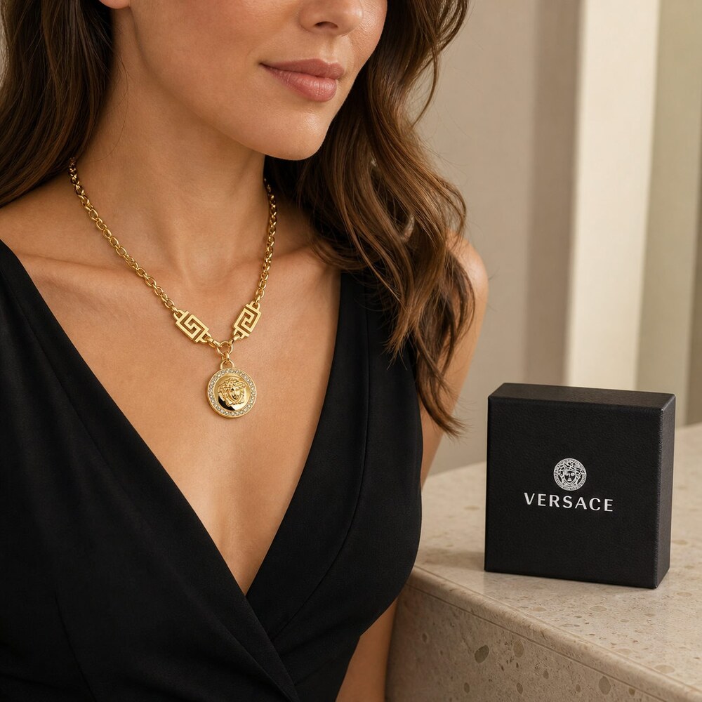 Versace Bold Statement Necklace Style 5 | New with Box - Picture 8 of 9